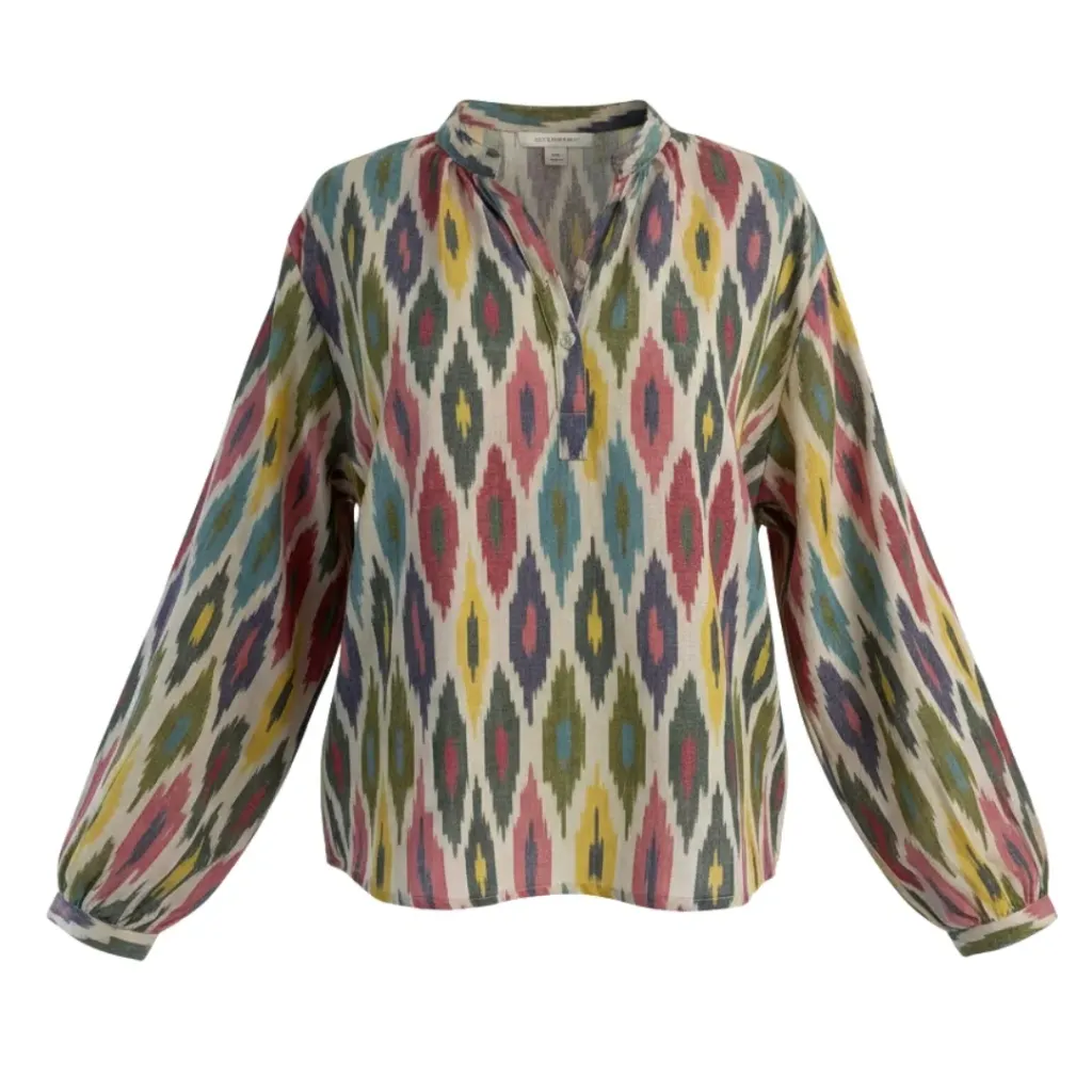 Blouse 5 | Ikat meerkleurig