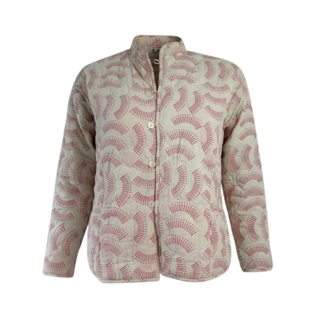 Quilted Jasje 2 |  Roze kriebel & Kleuren zigzag (s)